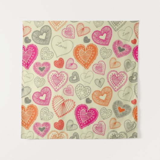 ハートパターン タペストリー (正面)