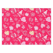 ハートパターン テーブルクロス (正面(横))