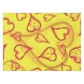 ハートパターン テーブルクロス (正面(横))