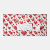 ハートパターン デスクマット (キーボード&マウス)