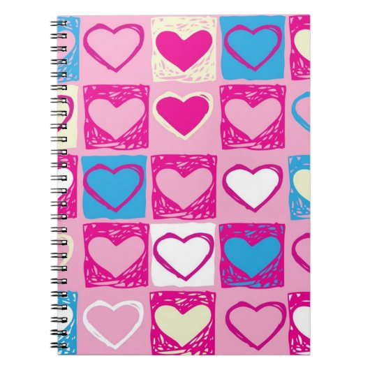 ハートパターン ノートブック (正面)