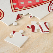 ハートパターン（バレンタインデー） ジグソーパズル (側面)