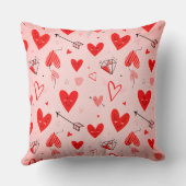 ハートパターン・ピロー:愛と意識を広める クッション (裏面)
