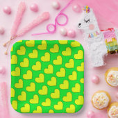 ハートパターン ペーパープレート (パーティー)