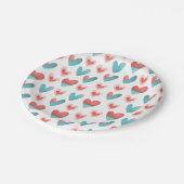 ハートパターン ペーパープレート (アングル)