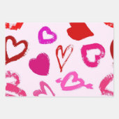 ハートパターン ラッピングペーパーシート (正面2)