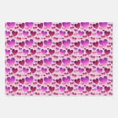 ハートパターン ラッピングペーパーシート (正面2)