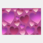 ハートパターン ラッピングペーパーシート (正面)