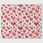 ハートパターン ラッピングペーパー (フラット)