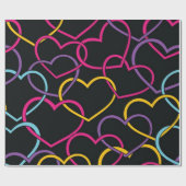 ハートパターン ラッピングペーパー (フラット)