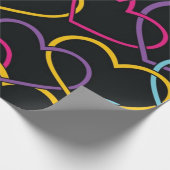 ハートパターン ラッピングペーパー (角)