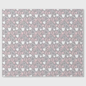 ハートパターン ラッピングペーパー (フラット)