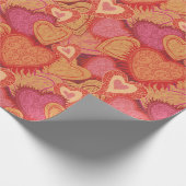 ハートパターン ラッピングペーパー (角)