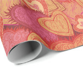 ハートパターン ラッピングペーパー (ロールコーナー)