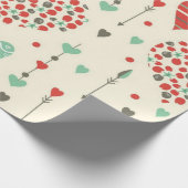 ハートパターン ラッピングペーパー (角)
