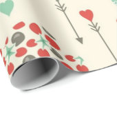 ハートパターン ラッピングペーパー (ロールコーナー)