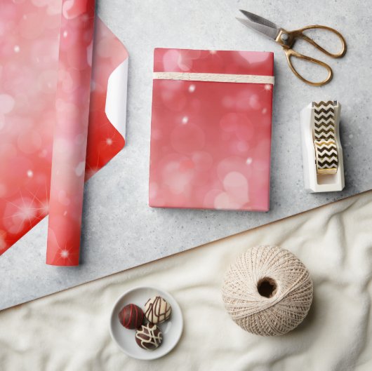 ハートパターン ラッピングペーパー (クラフト)