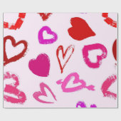 ハートパターン ラッピングペーパー (フラット)