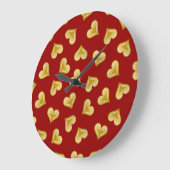 ハートパターン ラージ壁時計 (傾斜)