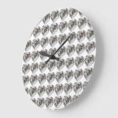 ハートパターン ラージ壁時計 (傾斜)