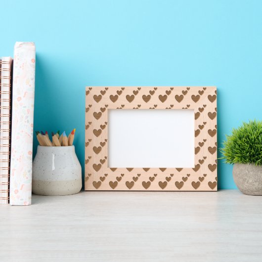 ハートパターン レーザー彫刻フレーム (正面)