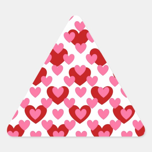 ハートパターン 三角形シール (正面)
