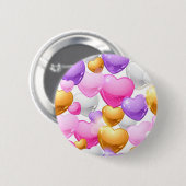 ハートパターン 缶バッジ (正面&裏面)