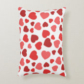 ハートパターン、赤いハート、ハートパターン アクセントクッション (正面(垂直))