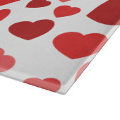 ハートパターン、赤いハート、ハートパターン カッティングボード (角)