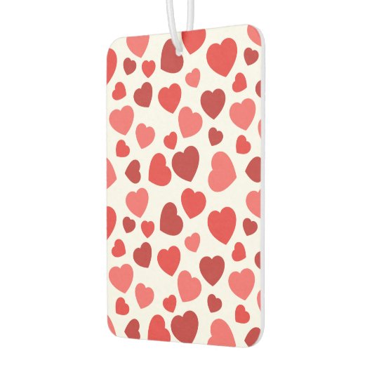 ハートパターン、赤いハート、ハートパターン カーエアーフレッシュナー (左)