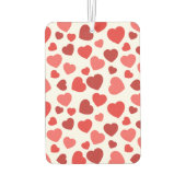 ハートパターン、赤いハート、ハートパターン カーエアーフレッシュナー (裏面)