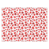 ハートパターン、赤いハート、ハートパターン テーブルクロス (正面(横))