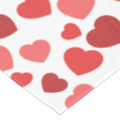 ハートパターン、赤いハート、ハートパターン テーブルクロス (アングル)