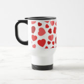 ハートパターン、赤いハート、ハートパターン トラベルマグ (左)