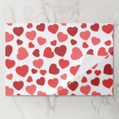 ハートパターン、赤いハート、ハートパターン ペーパーパッド (折り畳み)