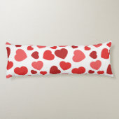 ハートパターン、赤いハート、ハートパターン ボディピロー (裏面)
