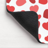 ハートパターン、赤いハート、ハートパターン マウスパッド (コーナー)