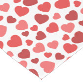 ハートパターン、赤いハート、ハートパターン ミディアムテーブルランナー (コーナー)
