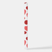 ハートパターン、赤いハート、ハートパターン iPhoneケース (右側面)