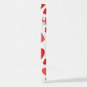 ハートパターン、赤いハート、ハートパターン iPhoneケース (左側面)