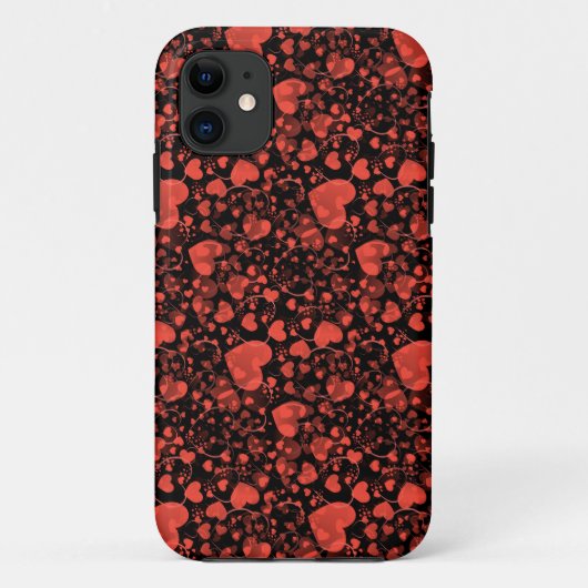 ハートパターン – 赤い愛 Case-Mate iPhoneケース (裏面)