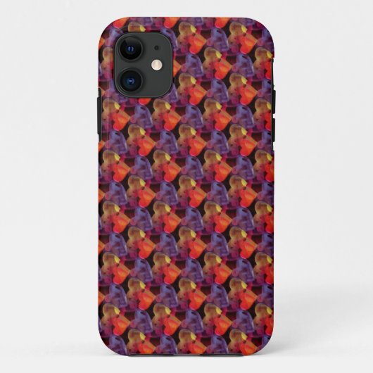 ハートパターン – 赤い紫 Case-Mate iPhoneケース (裏面)