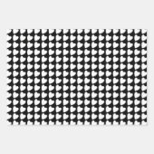 ハートパターン（黒、白、ピンク） ラッピングペーパーシート (正面2)