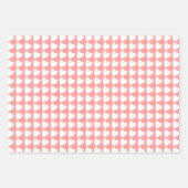 ハートパターン（黒、白、ピンク） ラッピングペーパーシート (正面)