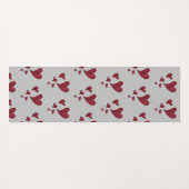 ハートパタ絵を描ングライト赤（モノグラム） ヨガマット (裏面(横))