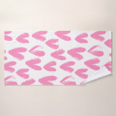 ハートパタ絵を描ーンハート バスタオル (バスタオル)