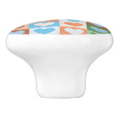 ハートパッチワークセラミックノブ セラミックノブ (側面)