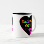ハートパパの女の子Tシャツとギフト ツートーンマグカップ (正面右)