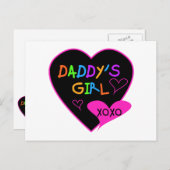 ハートパパの女の子Tシャツとギフト ポストカード (正面/裏面)