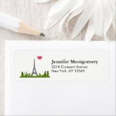 ハートパリとエッフェルタワー ラベル (インサイチュ)